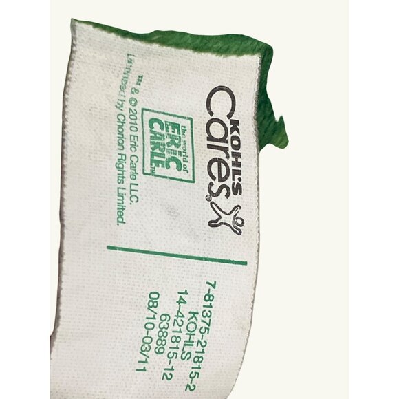 KOHL'S Cares for Kids VERY HUNGRY CATERPILLAR Eric CARLE Stuffed Plush Animal - Picture 6 of 8